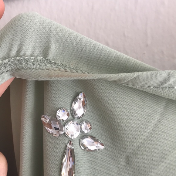 Pistachio maxi sequence dress - Picture 4 of 4